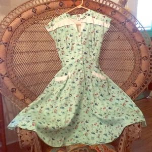 Unique Vintage nautical swing dress